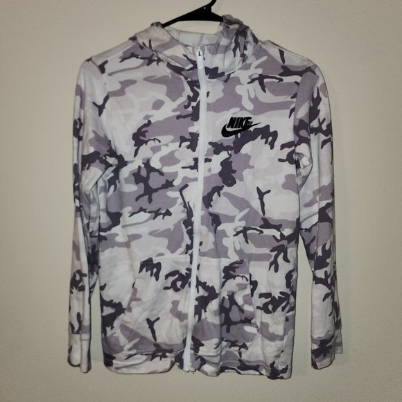 Nike Tops - Women's Nike Zippered Camo Hoodie L